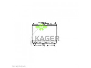 KAGER 31-0272 radiatorius, variklio aušinimas 
 Aušinimo sistema -> Radiatorius/alyvos aušintuvas -> Radiatorius/dalys
21410AX200