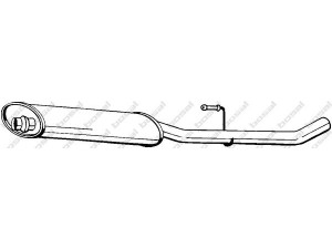 BOSAL 282-331 vidurinis duslintuvas 
 Išmetimo sistema -> Duslintuvas
1717.J6, 1717.K8, 94 561 87980