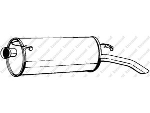 BOSAL 135-613 galinis duslintuvas 
 Išmetimo sistema -> Duslintuvas
1726.84, 9604.5756