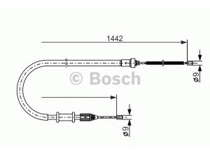 BOSCH 1 987 477 635 trosas, stovėjimo stabdys 
 Stabdžių sistema -> Valdymo svirtys/trosai
77 00 311 701, 82 00 694 083