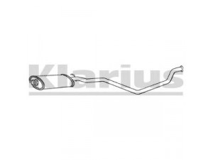 KLARIUS PG283G vidurinis duslintuvas 
 Išmetimo sistema -> Duslintuvas
172866, 172891, 172866, 172891