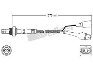 WALKER PRODUCTS 250-23033 lambda jutiklis 
 Variklis -> Variklio elektra
605376500, 3501753, 3531251