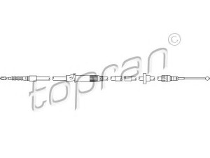 TOPRAN 112 150 trosas, darbinis stabdys 
 Stabdžių sistema -> Valdymo svirtys/trosai
3B0 609 721AA, 3B0 609 721K