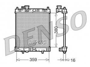 DENSO DRM46001 radiatorius, variklio aušinimas 
 Aušinimo sistema -> Radiatorius/alyvos aušintuvas -> Radiatorius/dalys
2141041B00, 214106F600, 2141097B00
