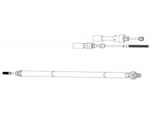 KAWE PU02209 trosas, stovėjimo stabdys 
 Stabdžių sistema -> Valdymo svirtys/trosai
1483708080, 4745R4, 1483708080