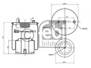 FEBI BILSTEIN 45672 dėklas, pneumatinė pakaba
81.43600.6049, 81.43601.0168