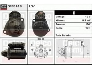 DELCO REMY DRS3419 starteris 
 Elektros įranga -> Starterio sistema -> Starteris