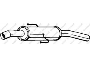 BOSAL 228-465 vidurinis duslintuvas 
 Išmetimo sistema -> Duslintuvas
17420-0D060, 17420-22010