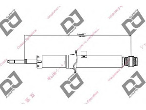 DJ PARTS DS1253GT amortizatorius 
 Pakaba -> Amortizatorius
546303E023, 546303E024, 546303E030
