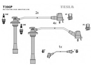 TESLA T396P uždegimo laido komplektas 
 Kibirkšties / kaitinamasis uždegimas -> Uždegimo laidai/jungtys
90919-21557