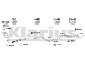 KLARIUS 362097E išmetimo sistema 
 Išmetimo sistema -> Išmetimo sistema, visa