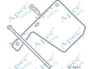 APEC braking KIT246 priedų komplektas, stabdžių trinkelė 
 Stabdžių sistema -> Būgninis stabdys -> Dalys/priedai