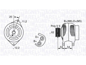 MAGNETI MARELLI 063321803010 kintamosios srovės generatorius 
 Elektros įranga -> Kint. sr. generatorius/dalys -> Kintamosios srovės generatorius
46445660, 46457327, 46735837, 46765837