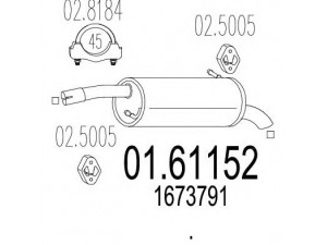 MTS 01.61152 galinis duslintuvas 
 Išmetimo sistema -> Duslintuvas
1673791