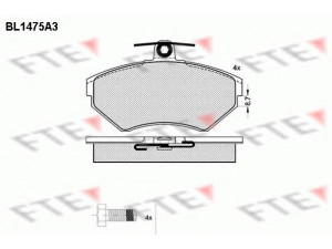 FTE BL1475A3 stabdžių trinkelių rinkinys, diskinis stabdys 
 Techninės priežiūros dalys -> Papildomas remontas
323 260 50 NSL, 8E0 698 151, 8E0 698 151 A