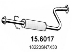 ASSO 15.6017 vidurinis duslintuvas 
 Išmetimo sistema -> Duslintuvas
18220SM4A00, 18220SM4A01, 18220SM4A70