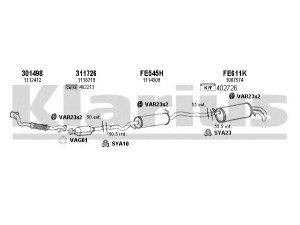 KLARIUS 361591U išmetimo sistema 
 Išmetimo sistema -> Išmetimo sistema, visa