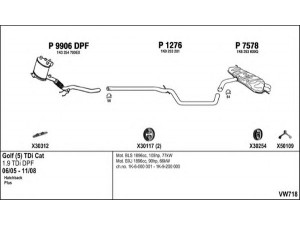FENNO VW718 išmetimo sistema 
 Išmetimo sistema -> Išmetimo sistema, visa