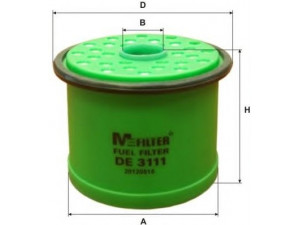 MFILTER DE 3111 kuro filtras 
 Techninės priežiūros dalys -> Papildomas remontas
1906 29, 1906 38, 1906 64, 1906 C1