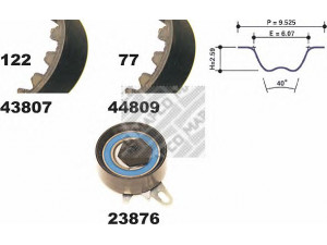 MAPCO 73809 paskirstymo diržo komplektas 
 Techninės priežiūros dalys -> Papildomas remontas
074 198 119J, 074 198 119N, 074 198 119J