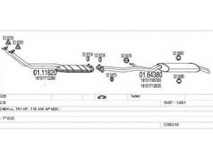 MTS C050218023625 išmetimo sistema 
 Išmetimo sistema -> Išmetimo sistema, visa