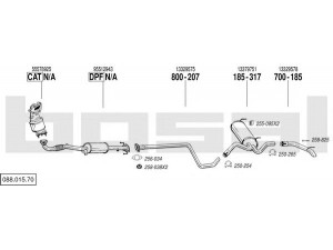 BOSAL 088.015.70 išmetimo sistema 
 Išmetimo sistema -> Išmetimo sistema, visa