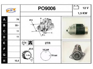 SNRA PO9006 starteris 
 Elektros įranga -> Starterio sistema -> Starteris