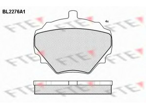 FTE BL2276A1 stabdžių trinkelių rinkinys, diskinis stabdys 
 Techninės priežiūros dalys -> Papildomas remontas
GBP90266, GBP90271, RTC3164, RTC6591