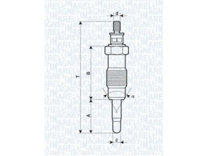 MAGNETI MARELLI 062580704304 kaitinimo žvakė 
 Kibirkšties / kaitinamasis uždegimas -> Kaitinimo kaištis
46072001, T0701 130, 5 962 58, 5962 1S