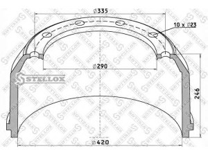 STELLOX 85-00040-SX stabdžių būgnas
0310667120, 0310667400, 0310667430
