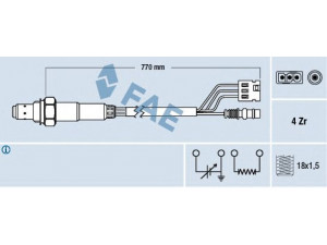 FAE 77379 lambda jutiklis 
 Išmetimo sistema -> Jutiklis/zondas
000 540 42 17