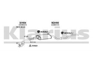 KLARIUS 600503U išmetimo sistema 
 Išmetimo sistema -> Išmetimo sistema, visa