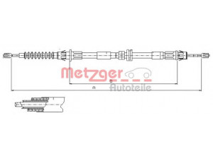METZGER 11.5510 trosas, stovėjimo stabdys 
 Stabdžių sistema -> Valdymo svirtys/trosai
1005574, 1019240, 1040745, 1077950