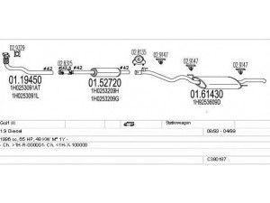 MTS C380187002990 išmetimo sistema 
 Išmetimo sistema -> Išmetimo sistema, visa