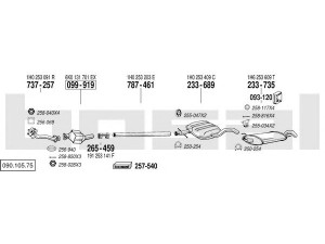 BOSAL 090.105.75 išmetimo sistema 
 Išmetimo sistema -> Išmetimo sistema, visa