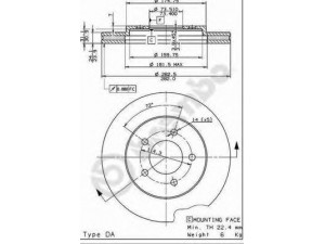 BREMBO 09.7367.14 stabdžių diskas 
 Stabdžių sistema -> Diskinis stabdys -> Stabdžių diskas
4721820, 4721820AE, 4721820, 4721820AE
