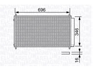 MAGNETI MARELLI 350203685000 kondensatorius, oro kondicionierius