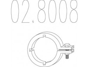 MTS 02.8008 vamzdžių sujungimas, išmetimo sistema 
 Dviratė transporto priemonės -> Išmetimo sistema -> Atskiros surinkimo dalys -> Gnybtas
2024900641, 2024900841