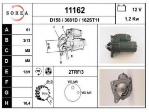 EAI 11162 starteris 
 Elektros įranga -> Starterio sistema -> Starteris
5802Q0