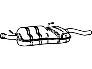 FENNO P5381 galinis duslintuvas 
 Išmetimo sistema -> Duslintuvas
4129110, 4225751, 4896254, 5122064