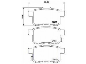 BREMBO P 28 072 stabdžių trinkelių rinkinys, diskinis stabdys 
 Techninės priežiūros dalys -> Papildomas remontas
43022TL1G01, 43022TL1G02