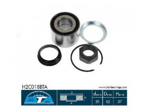 BTA H2C018BTA rato guolio komplektas 
 Ašies montavimas/vairavimo mechanizmas/ratai -> Rato stebulė/montavimas -> Rato guolis
374877