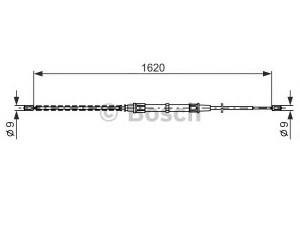 BOSCH 1 987 477 704 trosas, stovėjimo stabdys 
 Stabdžių sistema -> Valdymo svirtys/trosai
1J0 609 721 D, 1J0 609 721 D