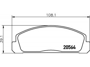 HELLA PAGID 8DB 355 007-211 stabdžių trinkelių rinkinys, diskinis stabdys 
 Techninės priežiūros dalys -> Papildomas remontas
84Y23328Z, 852349230A, 853049230