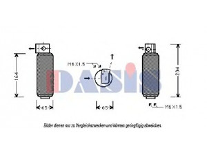AKS DASIS 801260N džiovintuvas, oro kondicionierius 
 Oro kondicionavimas -> Džiovintuvas
7701204732, 7701205485, 7701205856