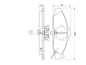 BOSCH 0 986 424 551 stabdžių trinkelių rinkinys, diskinis stabdys 
 Techninės priežiūros dalys -> Papildomas remontas
77362239, 9949509, 9949533, 481 300 51 00