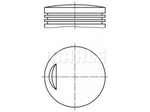 MAHLE ORIGINAL 007 52 05 stūmoklis 
 Variklis -> Cilindrai/stūmokliai