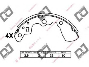 DJ PARTS BS1395 stabdžių trinkelių komplektas 
 Techninės priežiūros dalys -> Papildomas remontas
5320060820, 5320060821, 5321060B00