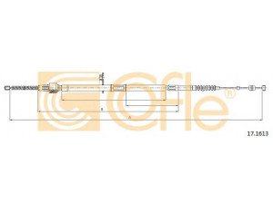 COFLE 17.1613 trosas, stovėjimo stabdys 
 Stabdžių sistema -> Valdymo svirtys/trosai
4642028081