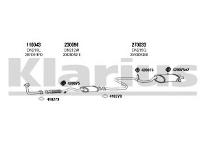 KLARIUS 270153E išmetimo sistema 
 Išmetimo sistema -> Išmetimo sistema, visa